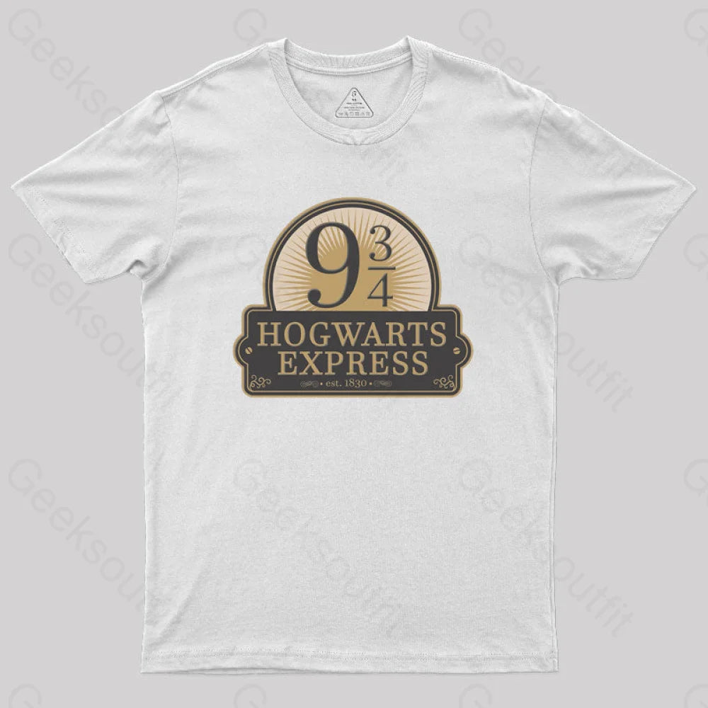 Hogwarts Express Geek T-Shirt White / S