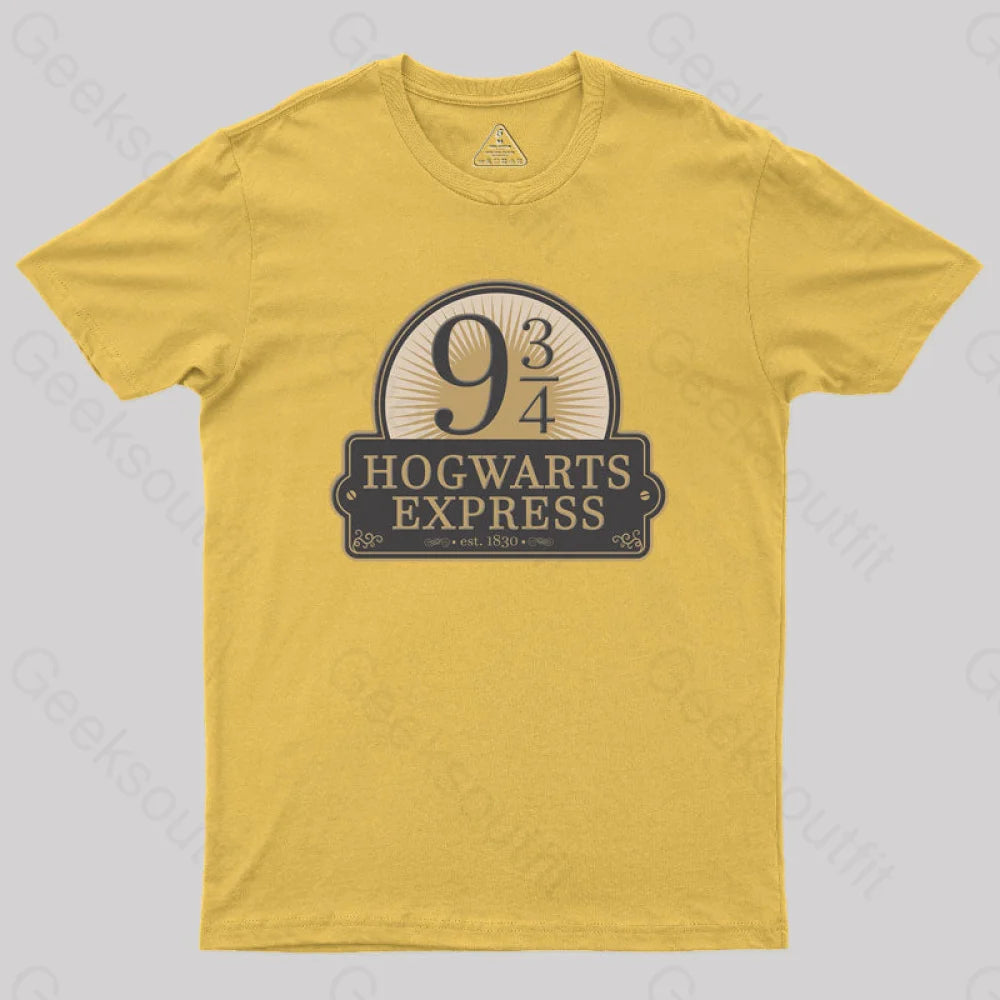 Hogwarts Express Geek T-Shirt Yellow / S