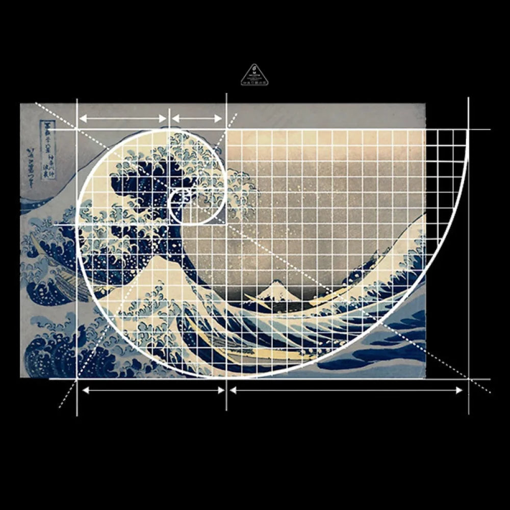 Hokusai Meets Fibonacci Geek T-Shirt