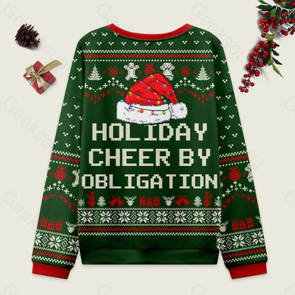 Holiday Cheer By Obligation Green Ugly Christmas Sweater