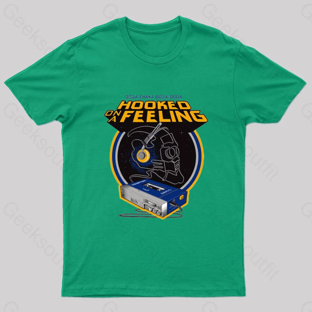 Hooked On A Feeling Nerd T-Shirt Green / S