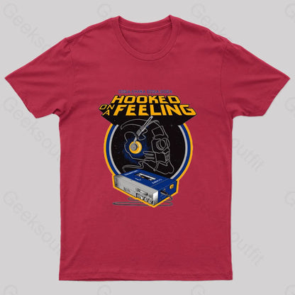 Hooked On A Feeling Nerd T-Shirt Red / S