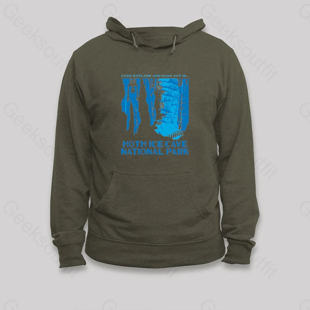 Hoth Ice Cave National Park Hoodie Army Green / S