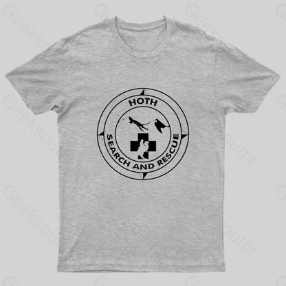 Hoth Search And Rescue Geek T-Shirt Grey / S