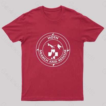 Hoth Search And Rescue Geek T-Shirt Red / S