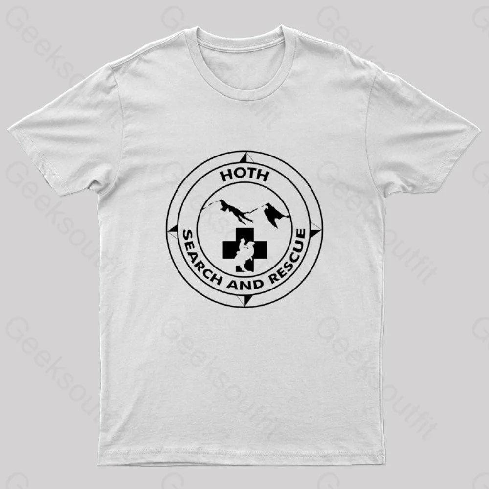 Hoth Search And Rescue Geek T-Shirt White / S