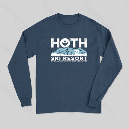 Hoth Ski Resort Long Sleeve T-Shirt Navy / S