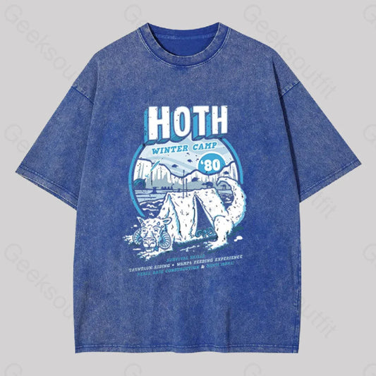 Hoth Winter Camp Washed T-Shirt Blue / S