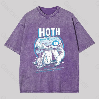 Hoth Winter Camp Washed T-Shirt Purple / S