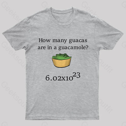 How Many Guacas Are In A Guacamole Nerd T-Shirt Grey / S