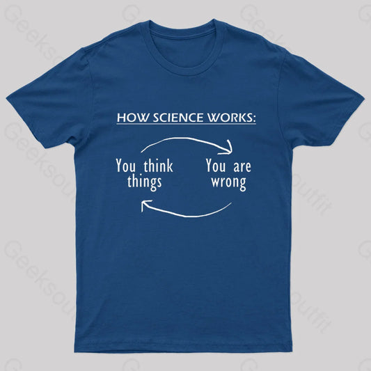 How Science Works Nerd T-Shirt Navy / S