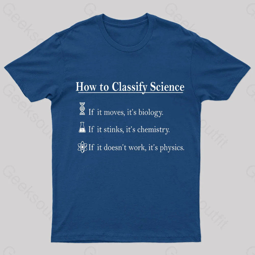 How To Classify Science Nerd T-Shirt Navy / S