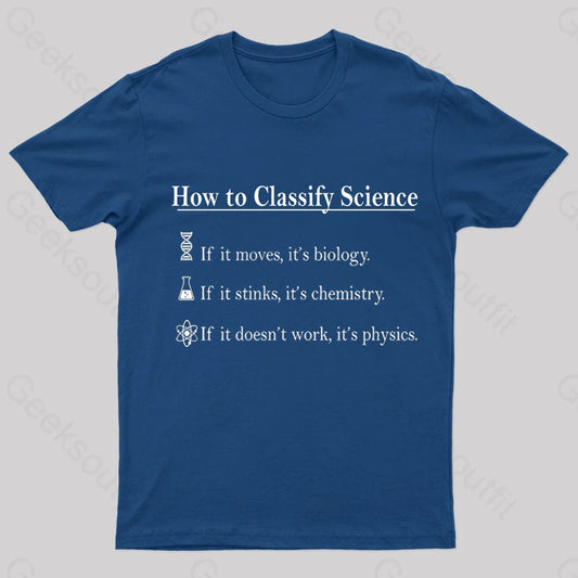 How To Classify Science Nerd T-Shirt Navy / S