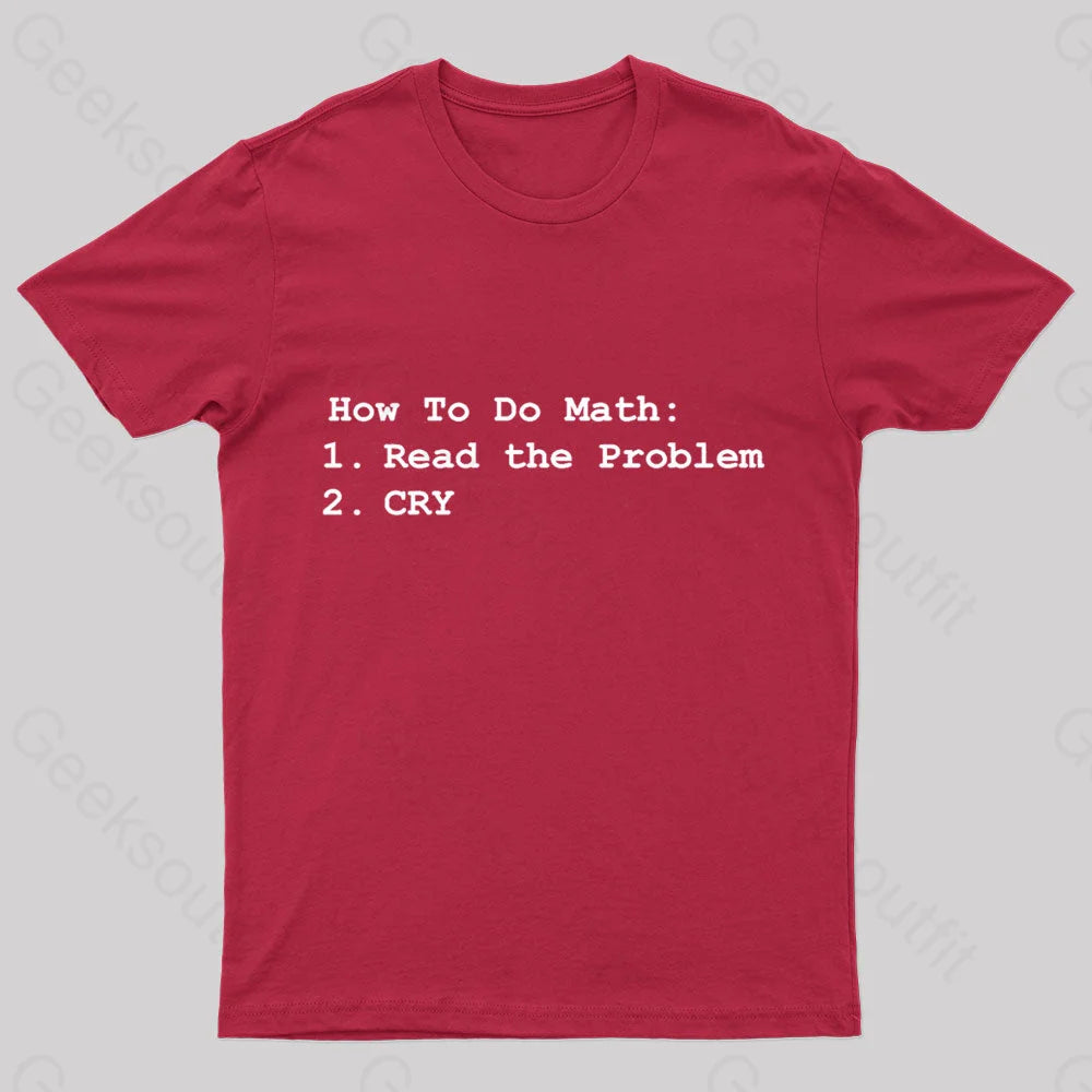 How To Do Math Geek T-Shirt Red / S