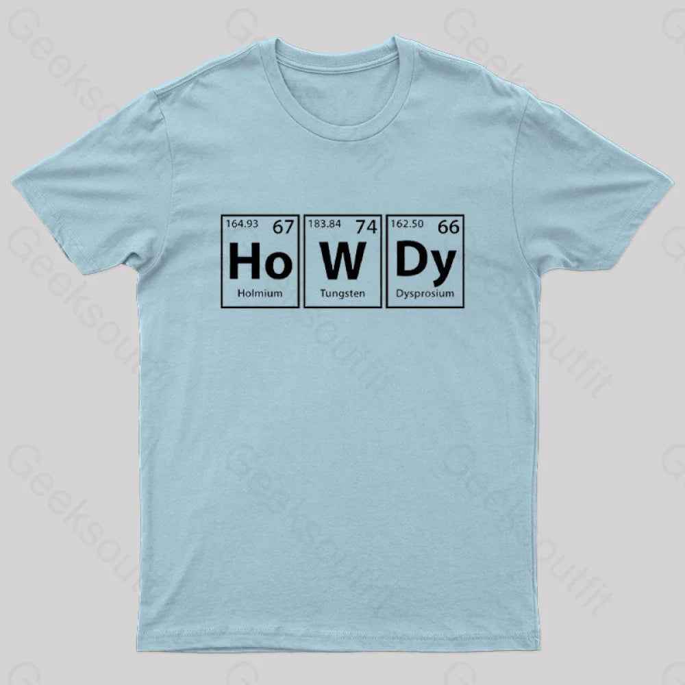 Howdy Geek T-Shirt Light Blue / S