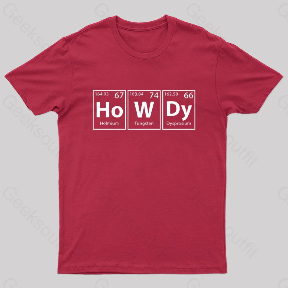 Howdy Geek T-Shirt Red / S