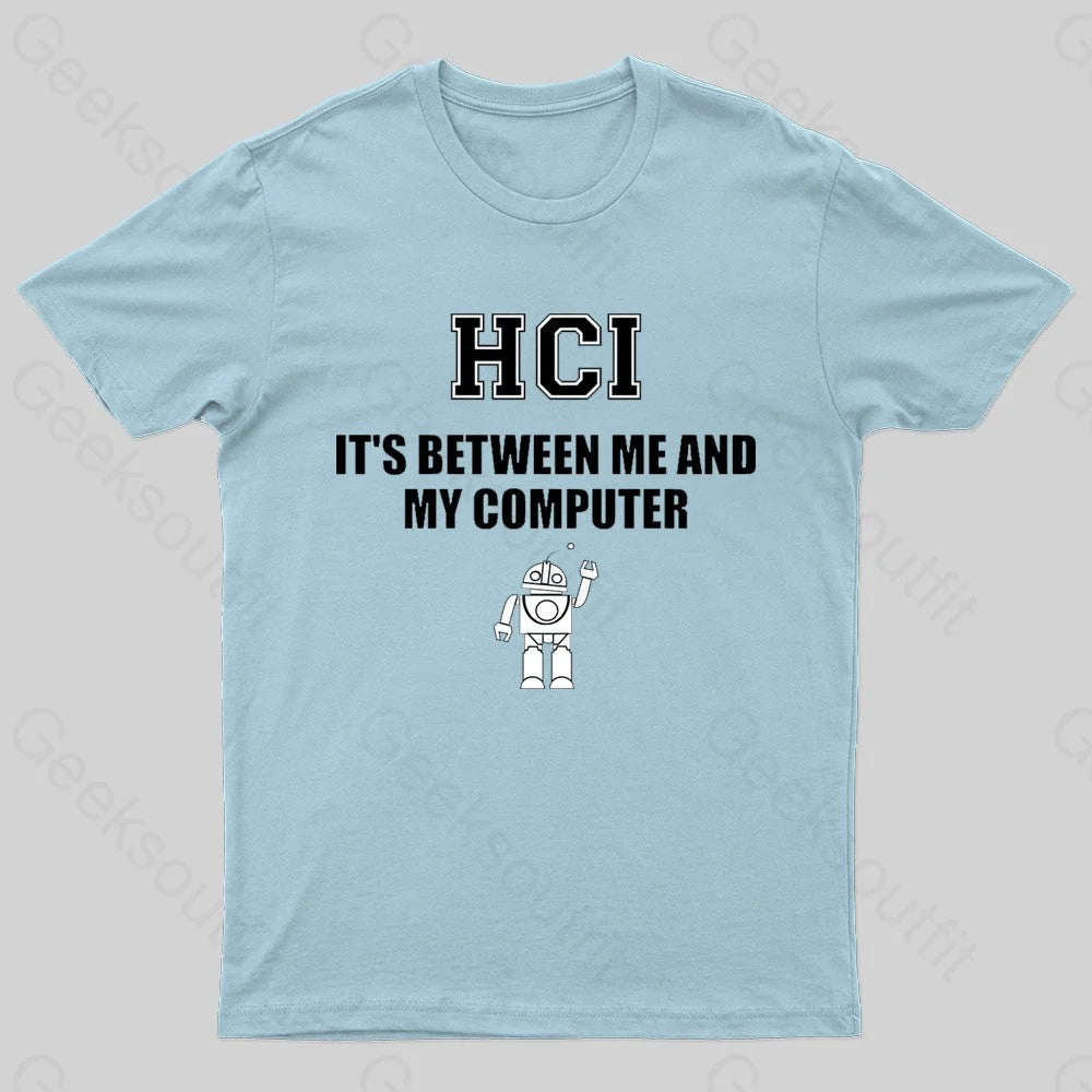 Human Computer Interaction Geek T-Shirt Light Blue / S