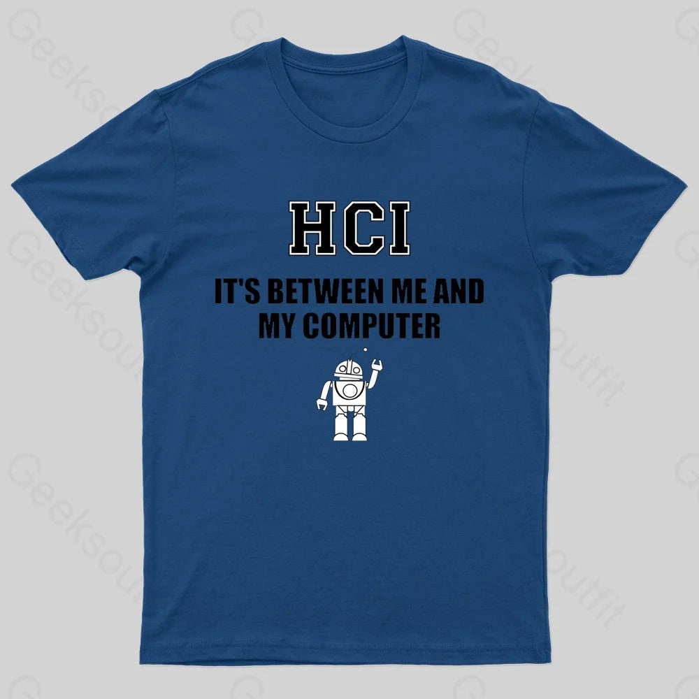 Human Computer Interaction Geek T-Shirt Navy / S