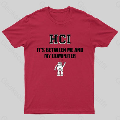 Human Computer Interaction Geek T-Shirt Red / S