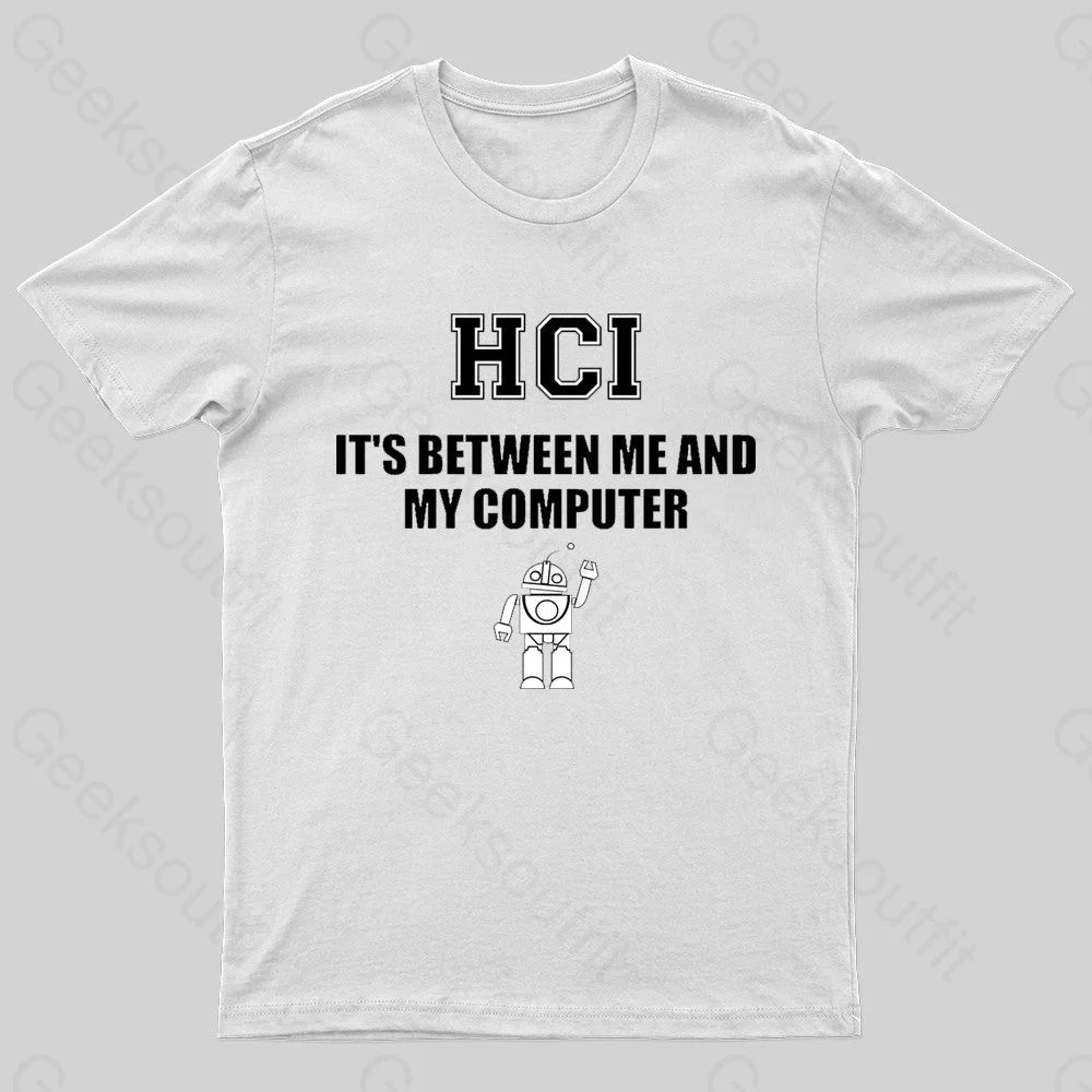 Human Computer Interaction Geek T-Shirt White / S