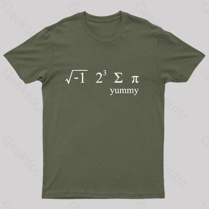 I 8 Sum Pi Geek T-Shirt Army Green / S