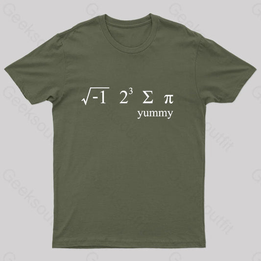 I 8 Sum Pi Geek T-Shirt Army Green / S