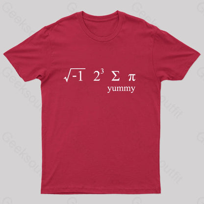 I 8 Sum Pi Geek T-Shirt Red / S