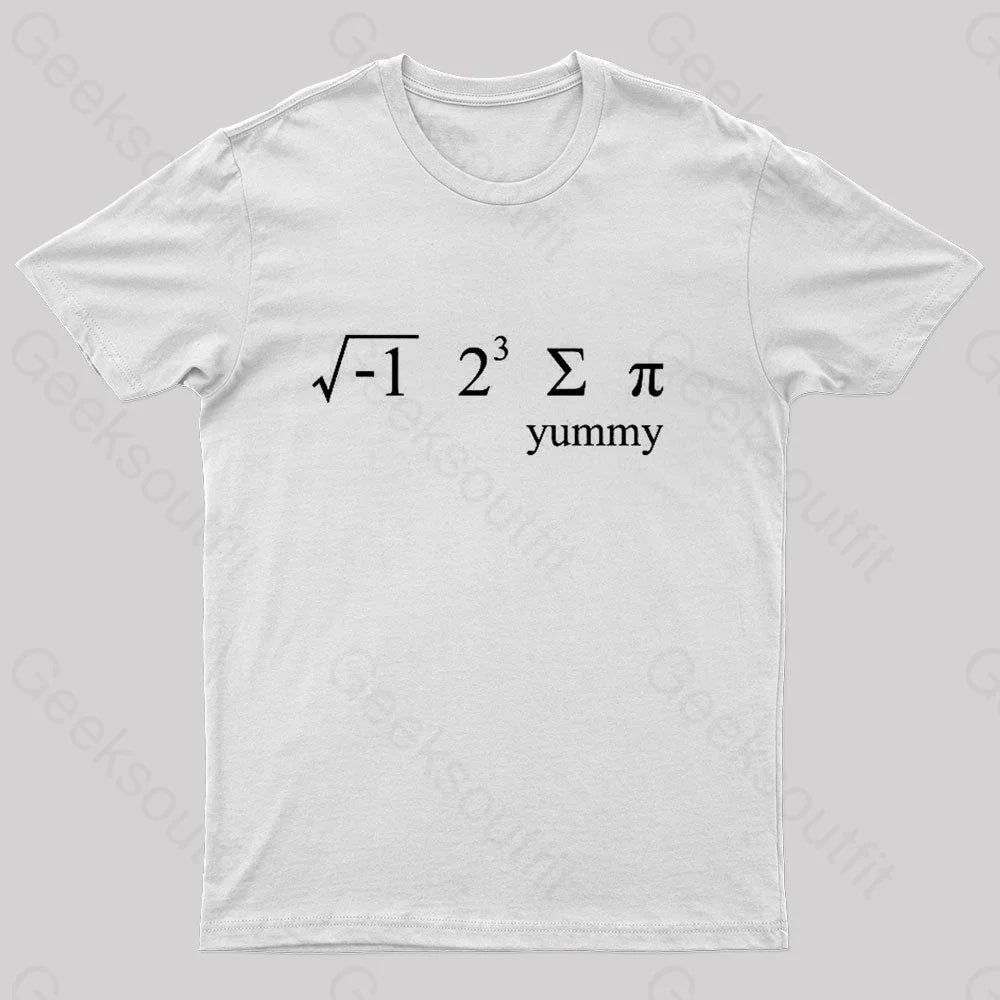 I 8 Sum Pi Geek T-Shirt White / S