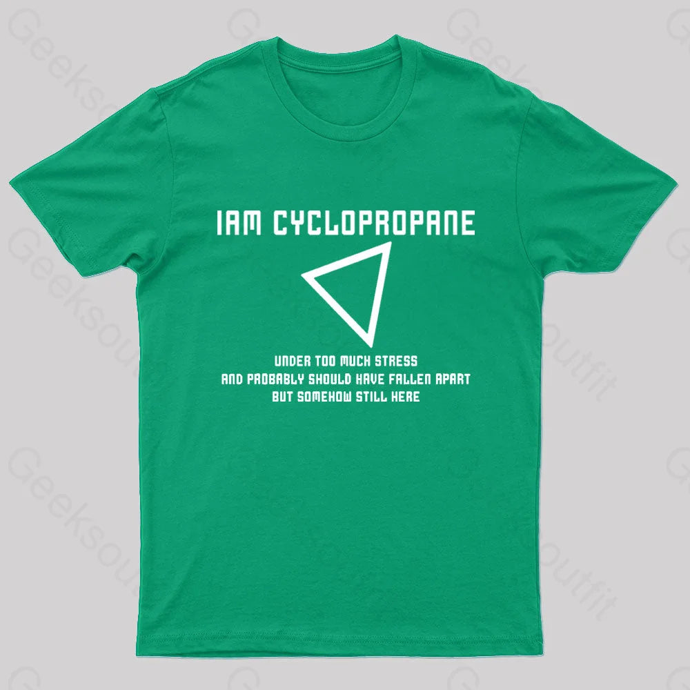 I Am Cyclopropane Nerd T-Shirt Green / S