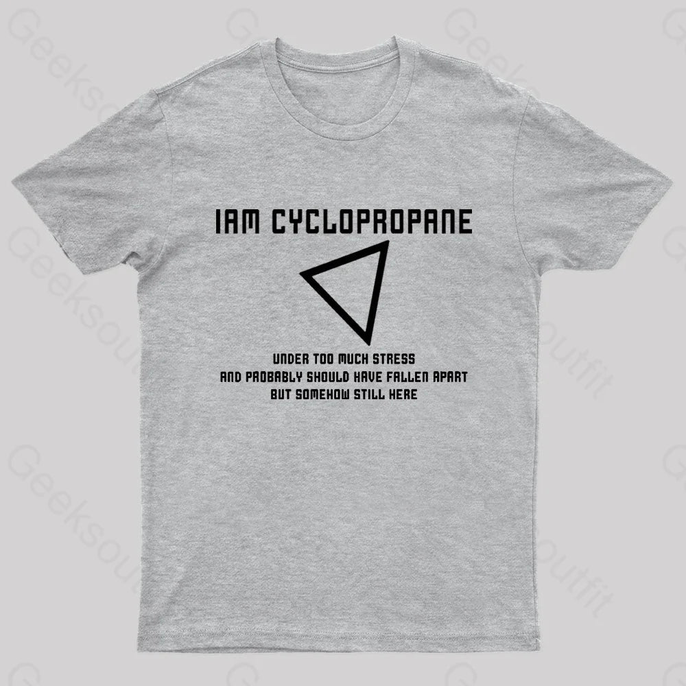 I Am Cyclopropane Nerd T-Shirt Grey / S