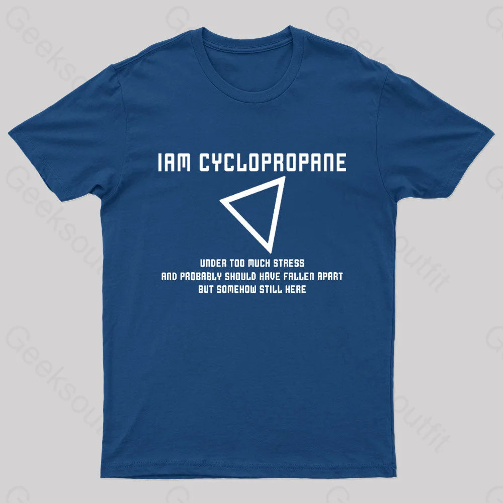 I Am Cyclopropane Nerd T-Shirt Navy / S