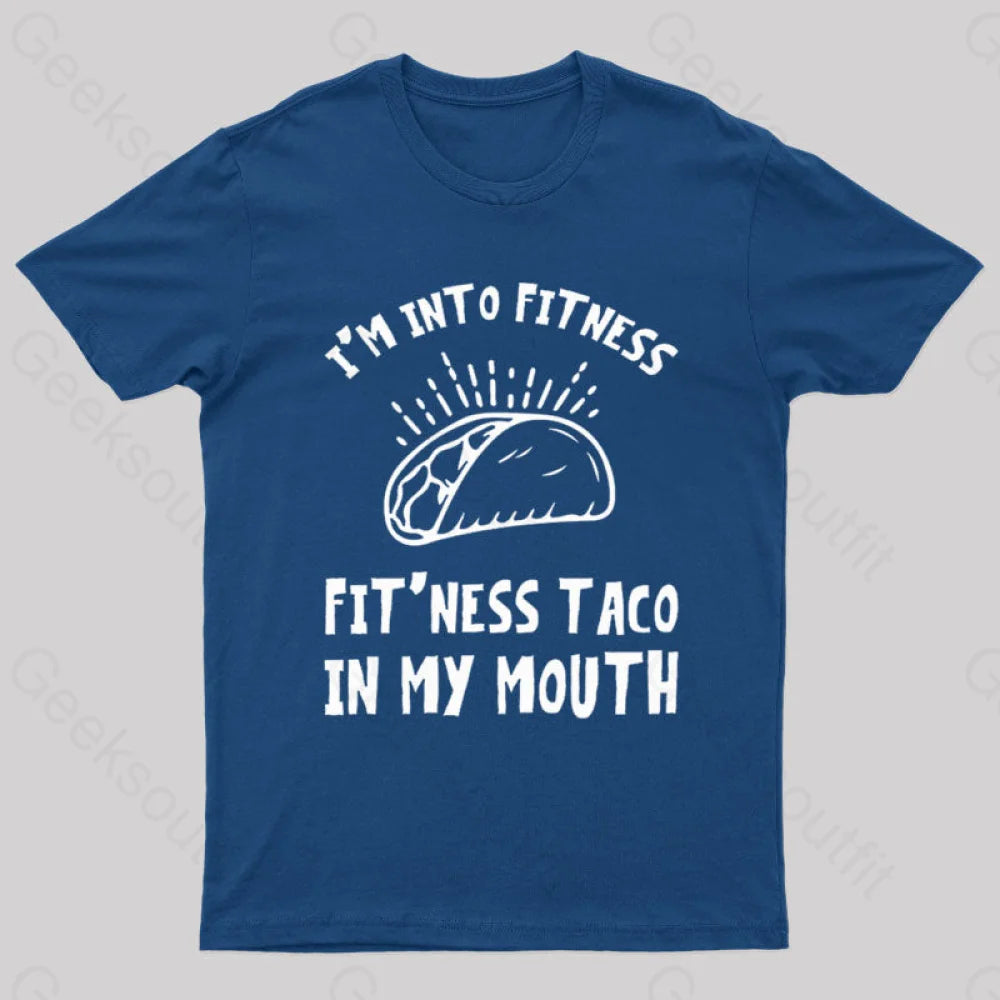 I Am Into Fitness Geek T-Shirt Navy / S