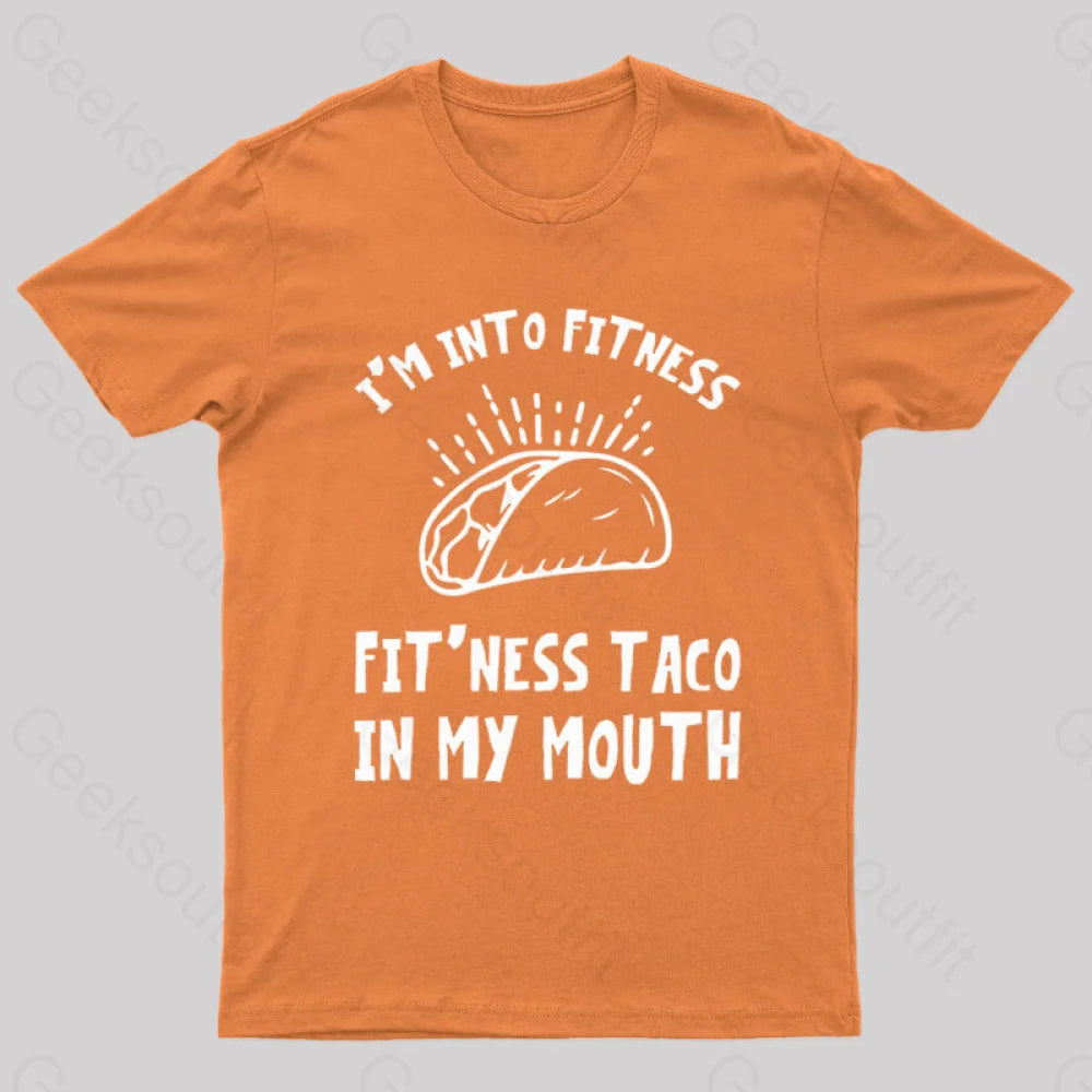 I Am Into Fitness Geek T-Shirt Orange / S