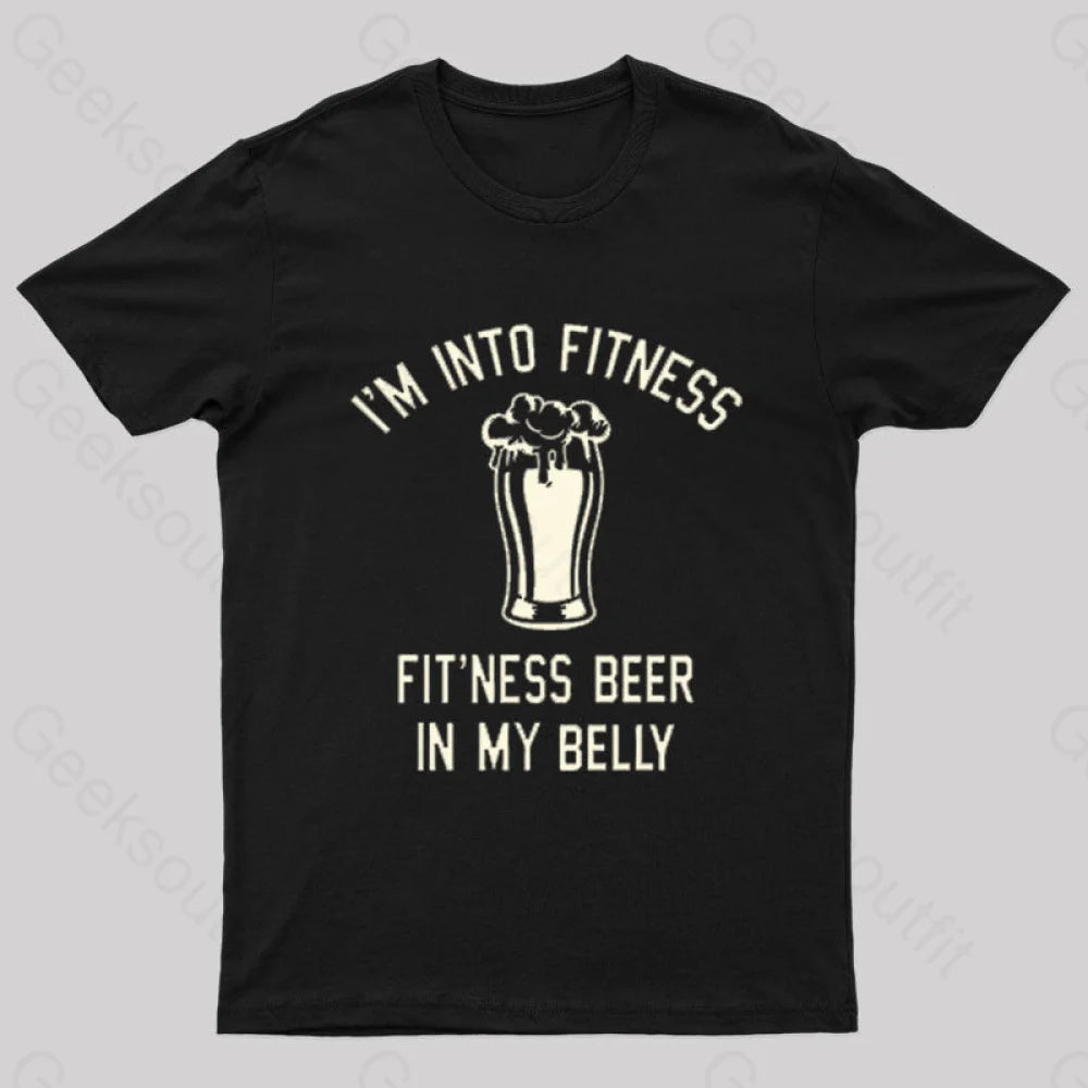 I Am Into Fitness Nerd T-Shirt Black / S