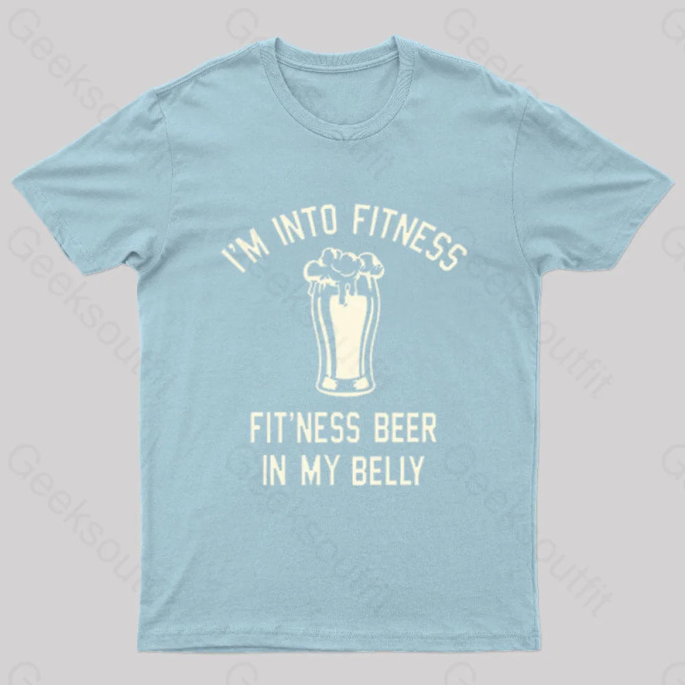 I Am Into Fitness Nerd T-Shirt Light Blue / S