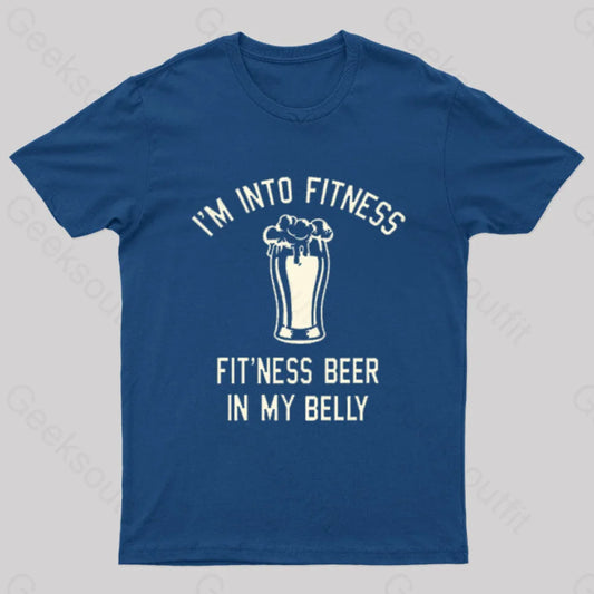 I Am Into Fitness Nerd T-Shirt Navy / S