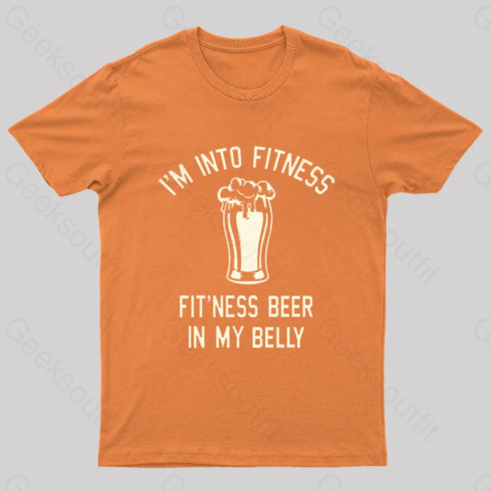 I Am Into Fitness Nerd T-Shirt Orange / S