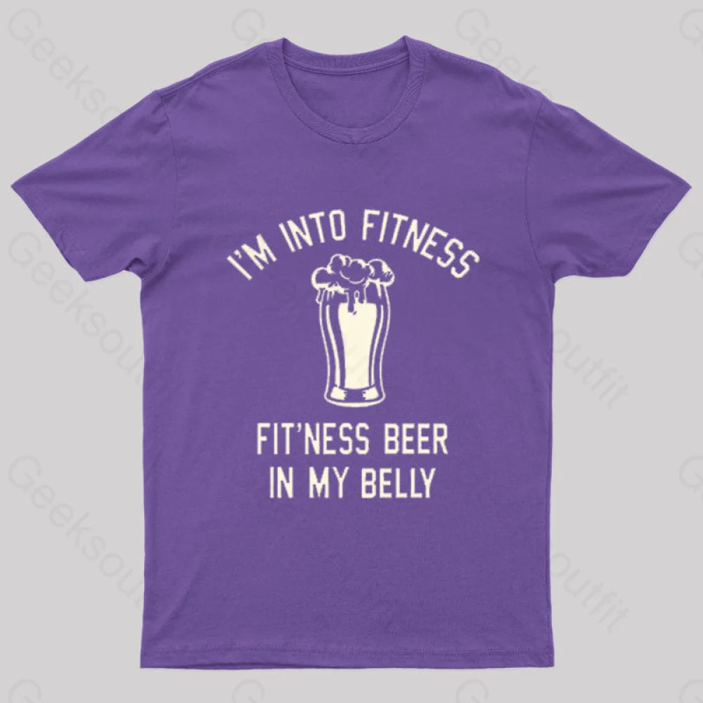 I Am Into Fitness Nerd T-Shirt Purple / S