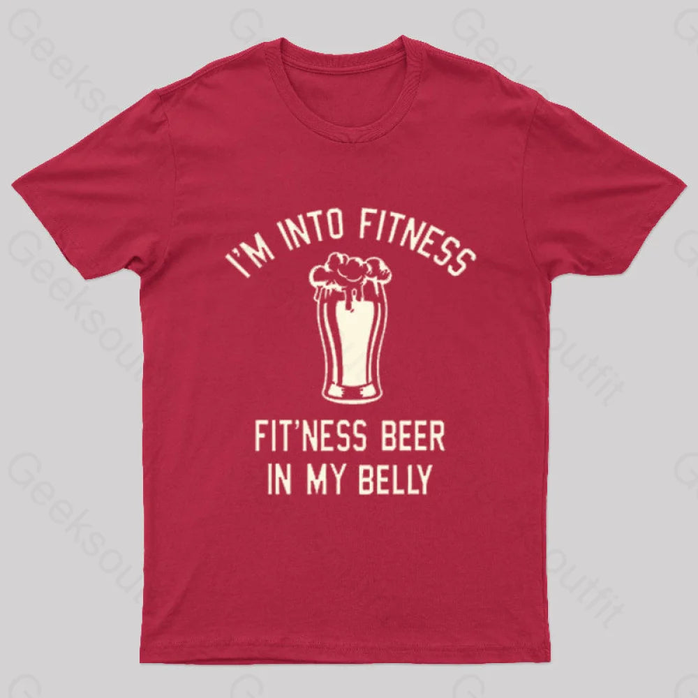 I Am Into Fitness Nerd T-Shirt Red / S