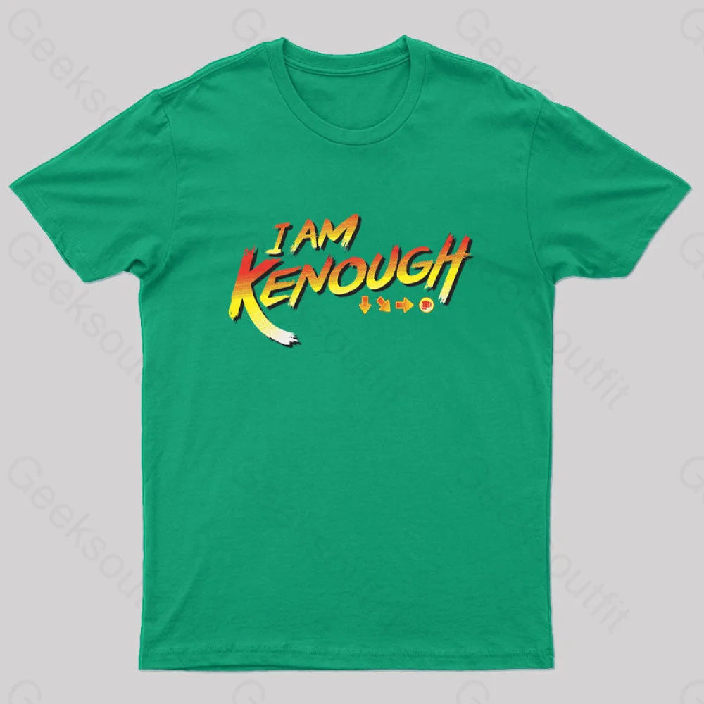 I Am Kenough Fight Nerd T-Shirt Green / S