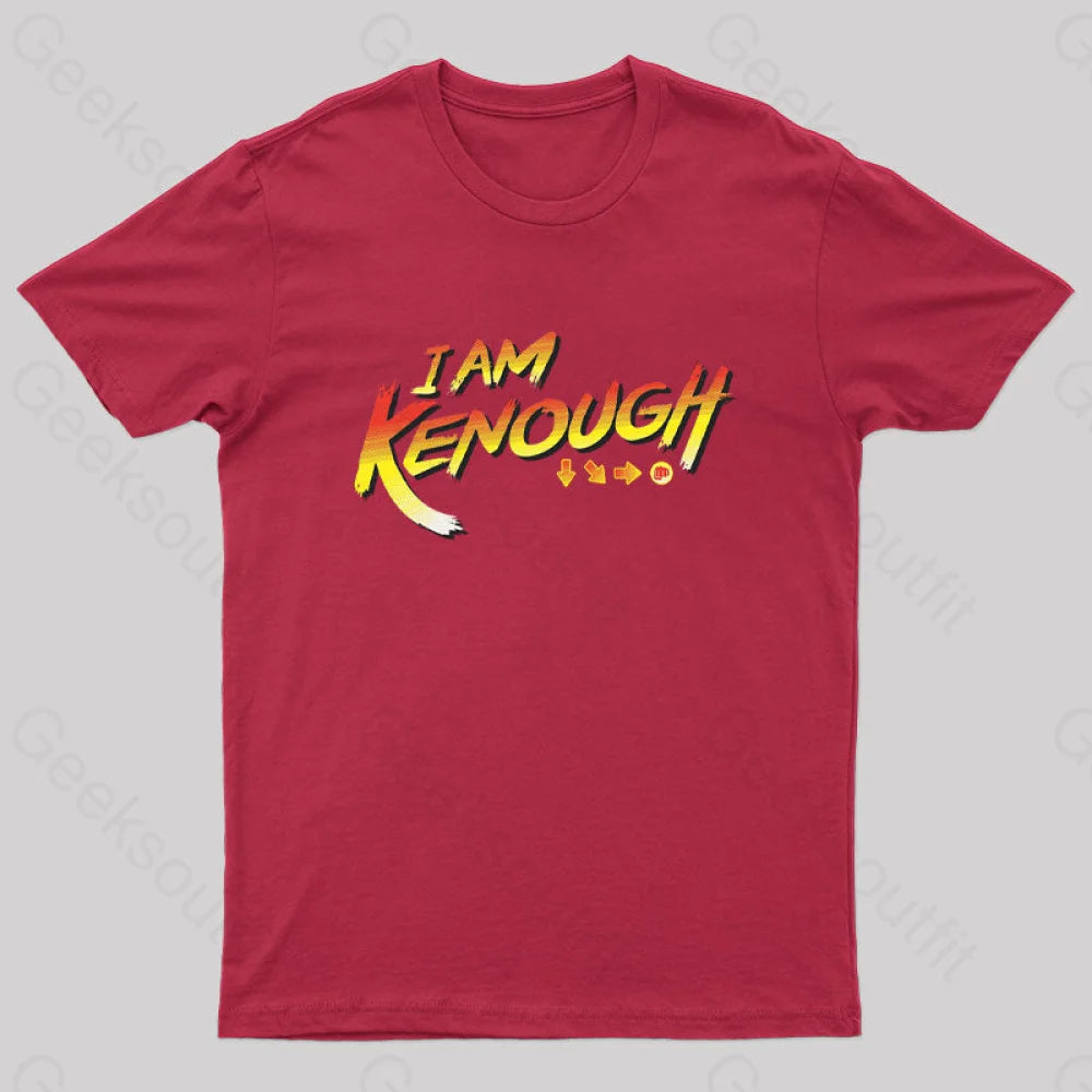 I Am Kenough Fight Nerd T-Shirt Red / S