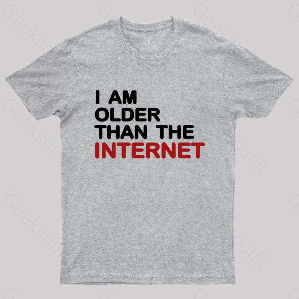 I Am Older Than The Internet Geek T-Shirt Grey / S