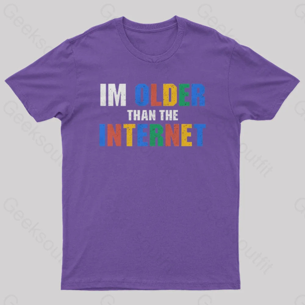 I Am Older Than The Internet Nerd T-Shirt Purple / S