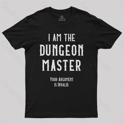 I Am The Dungeon Master Nerd T-Shirt Black / S