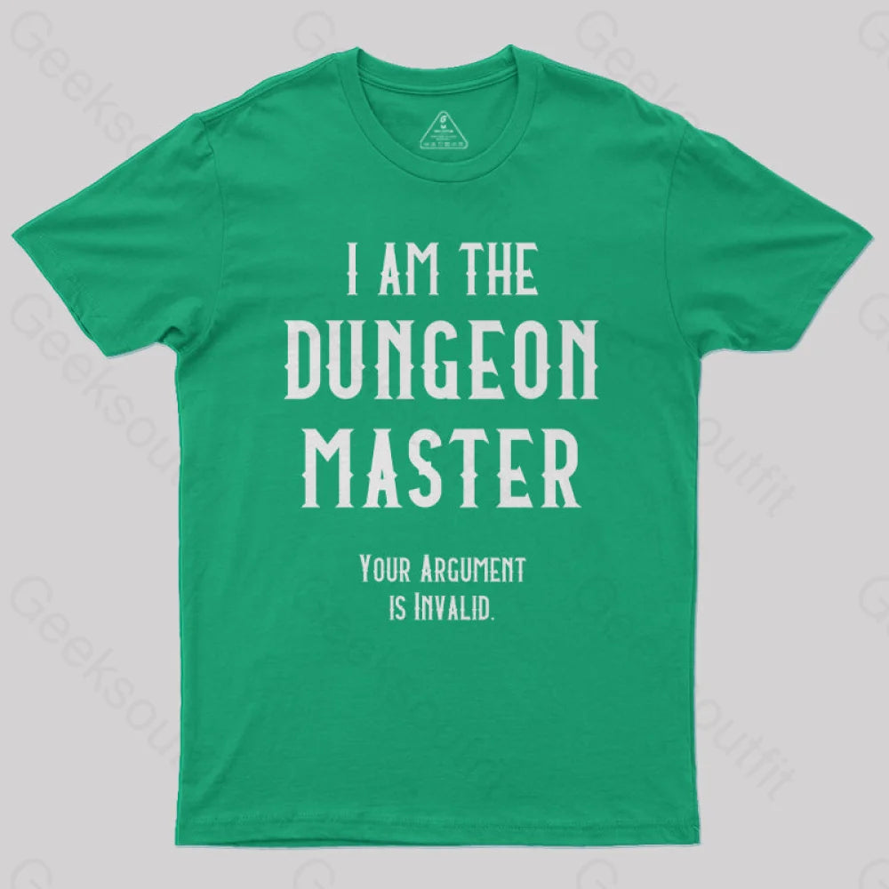 I Am The Dungeon Master Nerd T-Shirt Green / S