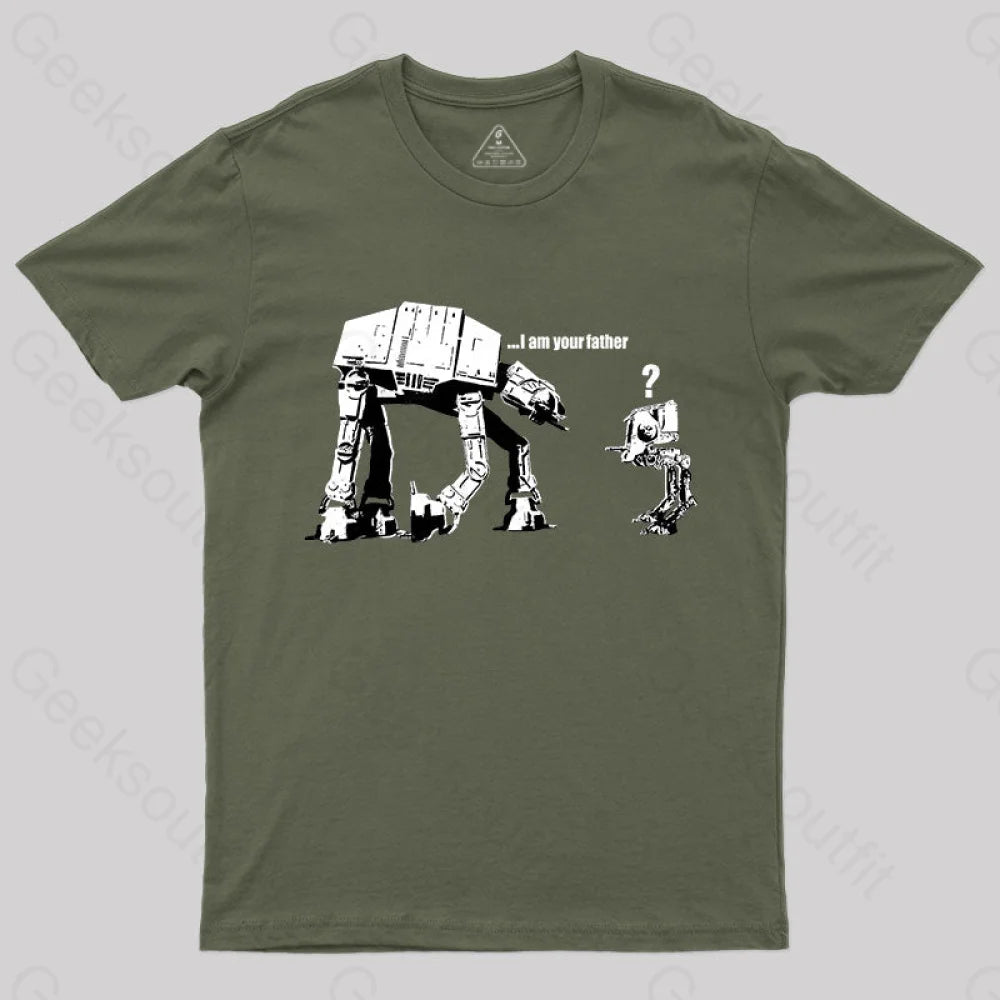 I Am Your Father Banksy T-Shirt Army Green / S