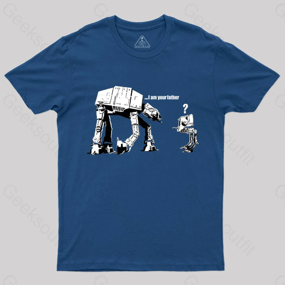 I Am Your Father Banksy T-Shirt Navy / S