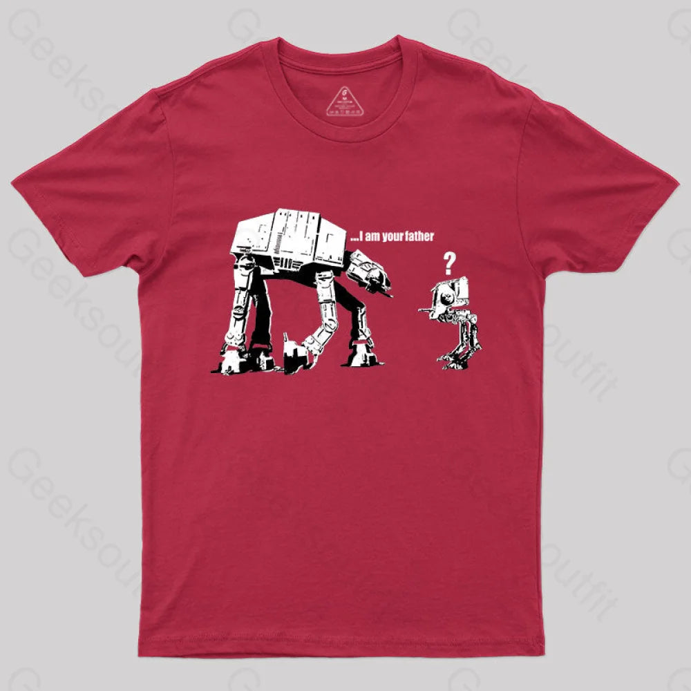 I Am Your Father Banksy T-Shirt Red / S