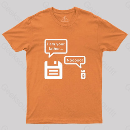 I Am Your Father Geek T-Shirt Orange / S