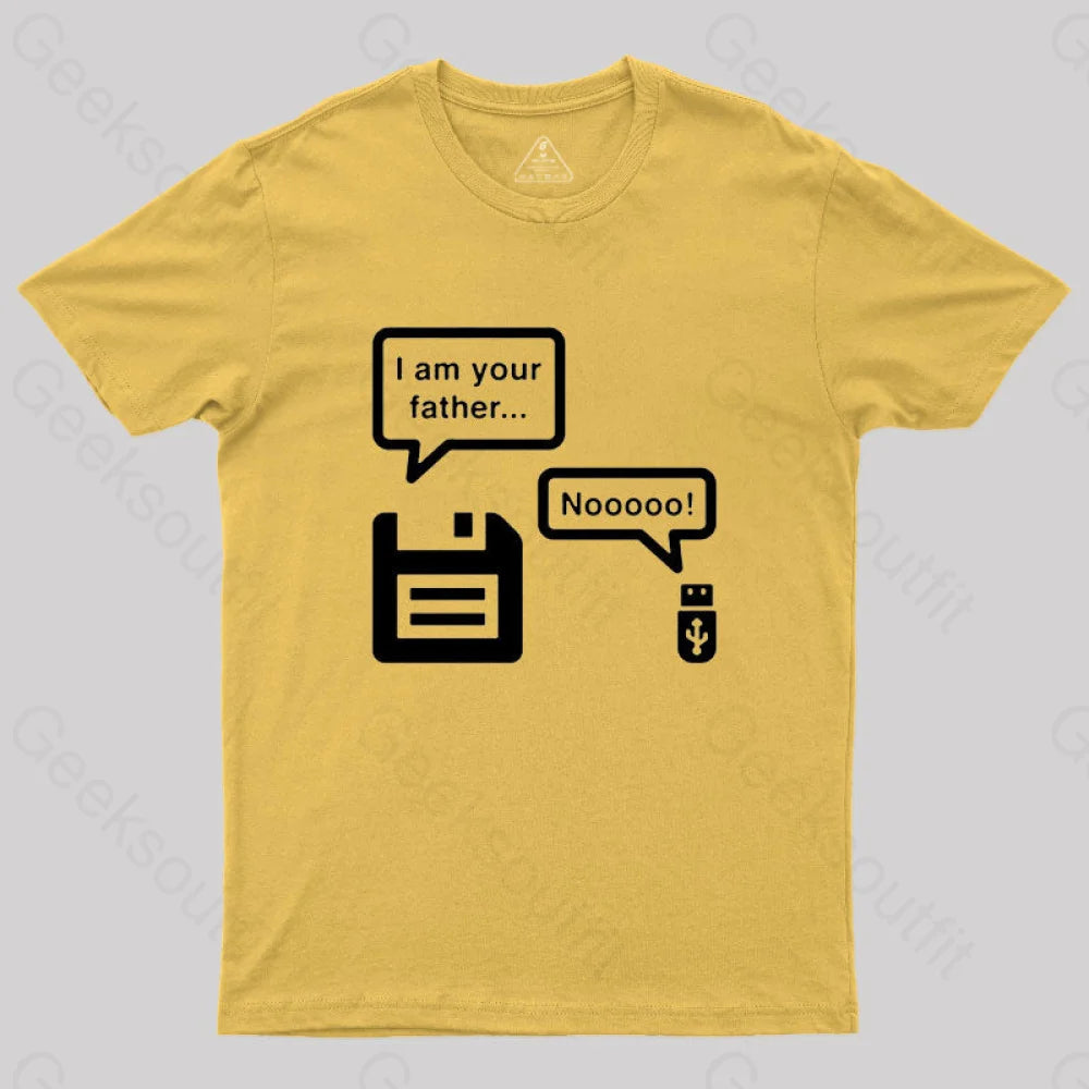 I Am Your Father Geek T-Shirt Yellow / S